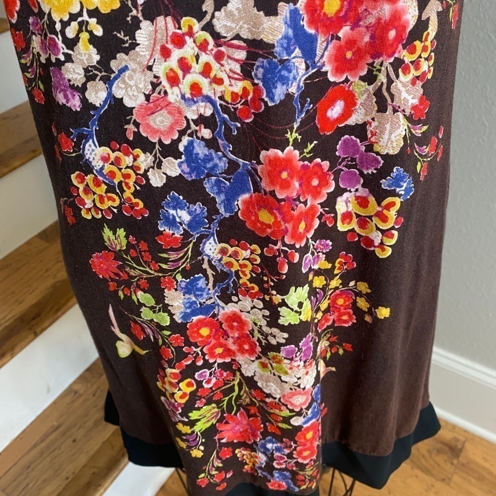 FLORA NIKROOZ Frida Floral Chemise Black​​​​​​​​​ - Picture 4 of 7